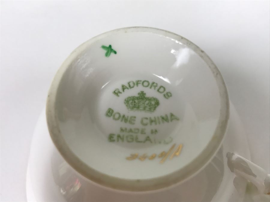 Set Of Cups And Saucers - J. Pouyat Limoges France And Radfords Bone China England [Photo 5]