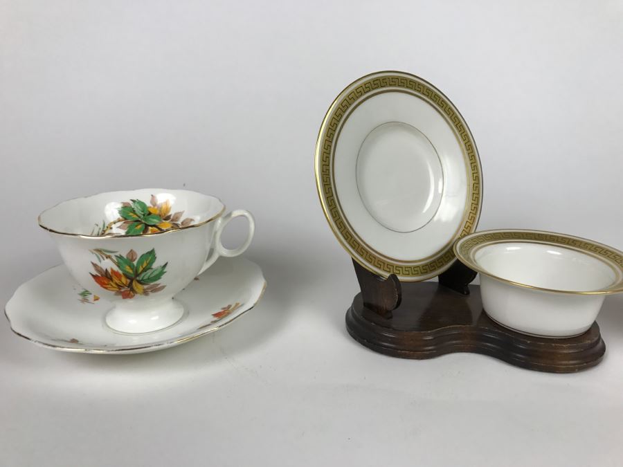 Set Of Cups And Saucers - J. Pouyat Limoges France And Radfords Bone China England [Photo 6]
