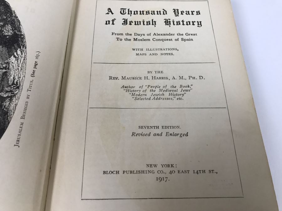 1917 'A Thousand Years Of Jewish History' Illustrated Book [Photo 6]