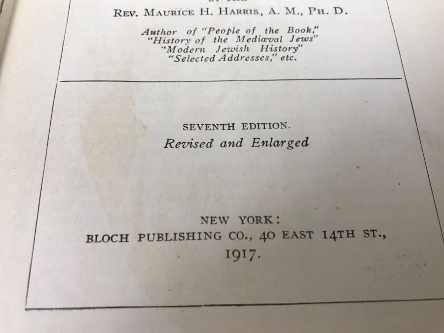 1917 'A Thousand Years Of Jewish History' Illustrated Book [Photo 7]