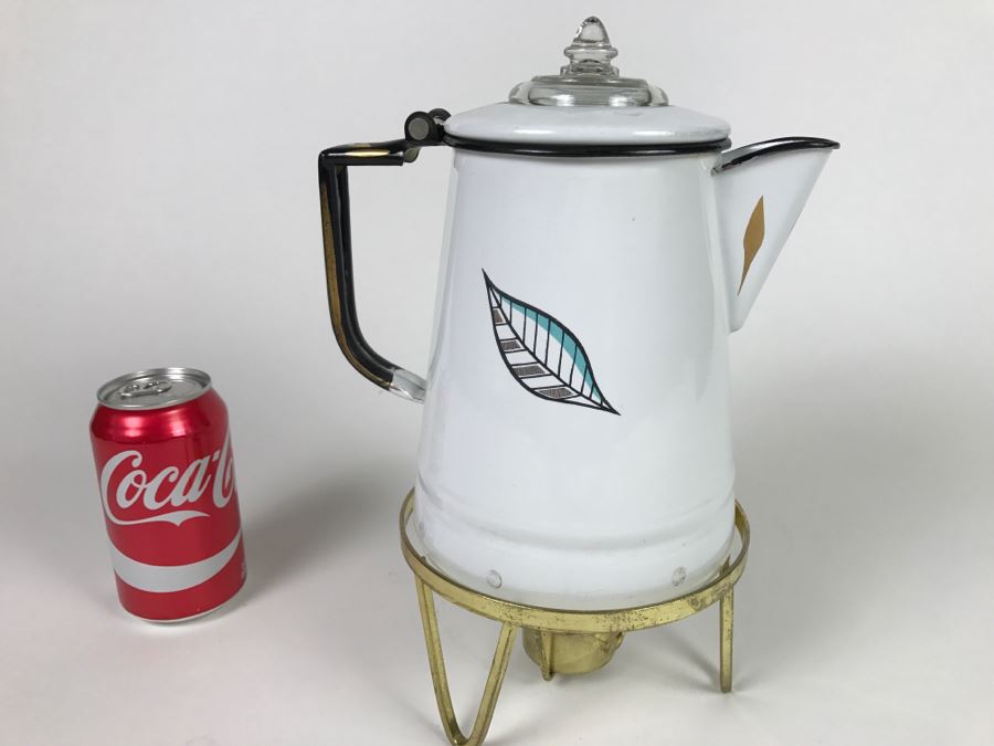 Mid Century Modern Georges Briard Enamel Coffee Pot [Photo 9]