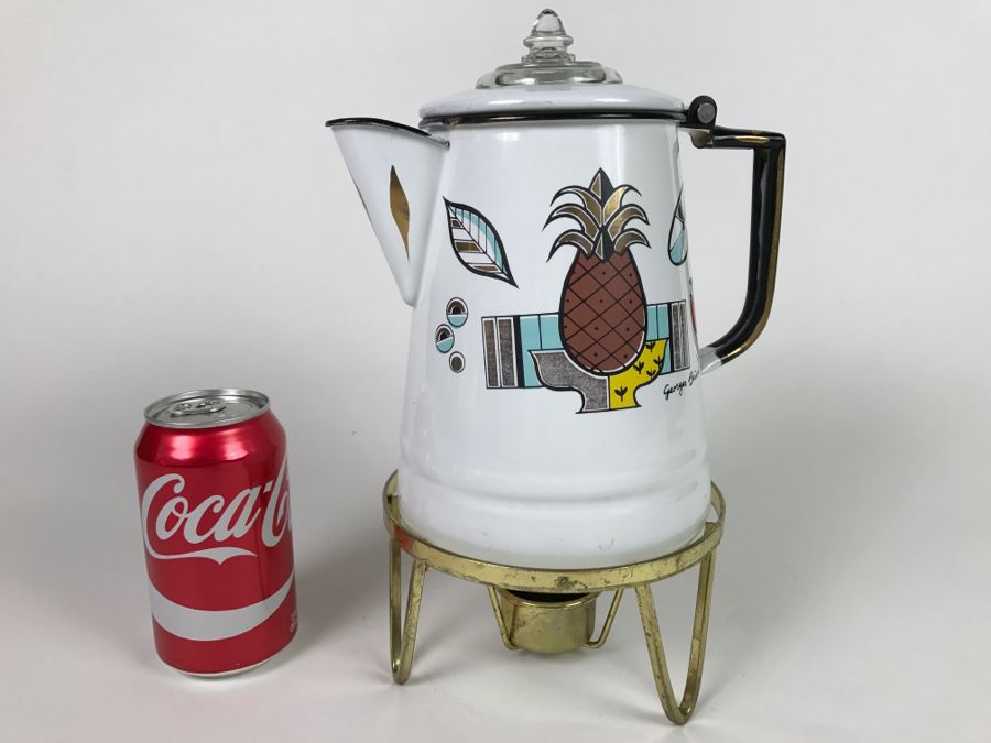 Mid Century Modern Georges Briard Enamel Coffee Pot [Photo 1]