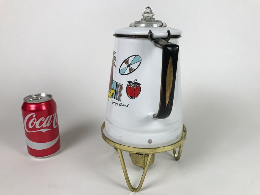 Mid Century Modern Georges Briard Enamel Coffee Pot [Photo 14]