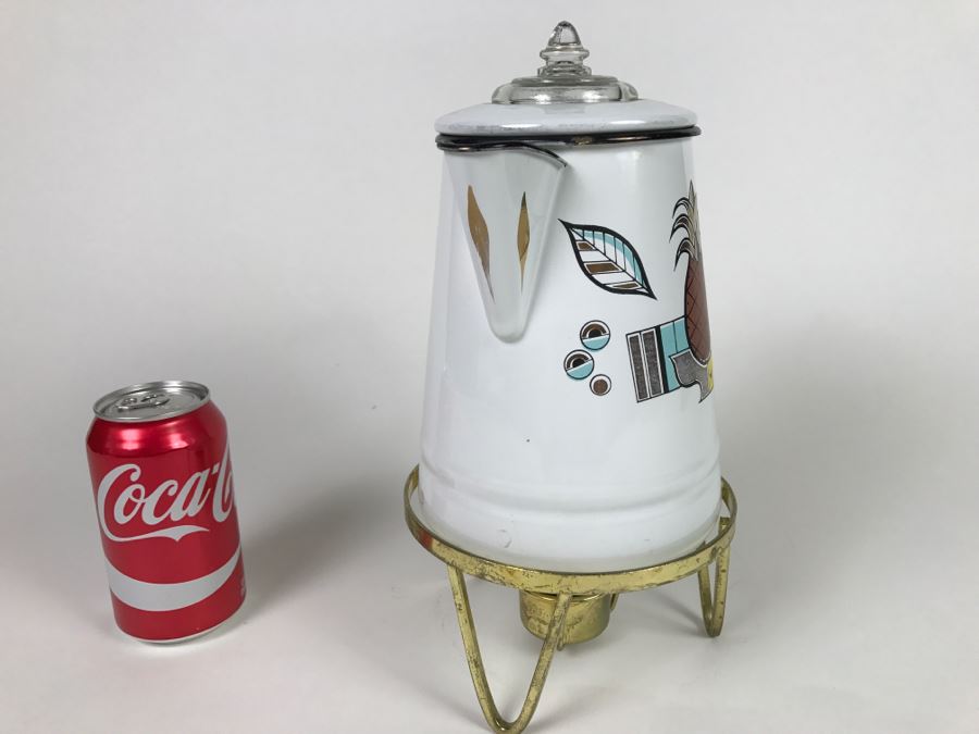 Mid Century Modern Georges Briard Enamel Coffee Pot [Photo 8]