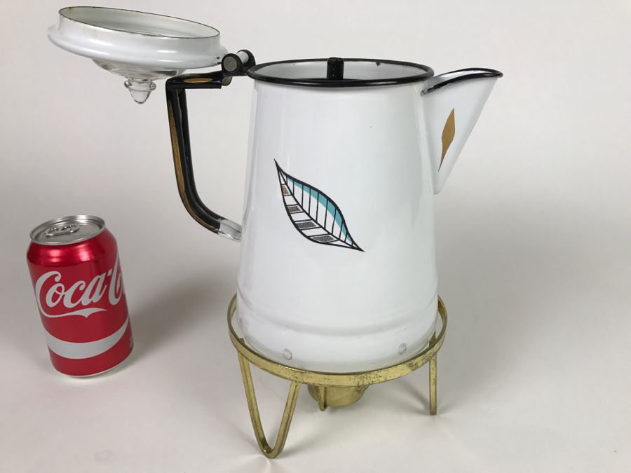 Mid Century Modern Georges Briard Enamel Coffee Pot [Photo 13]