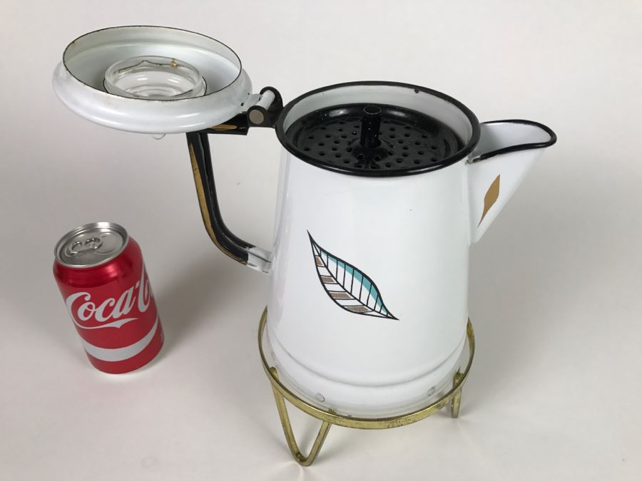 Mid Century Modern Georges Briard Enamel Coffee Pot [Photo 12]