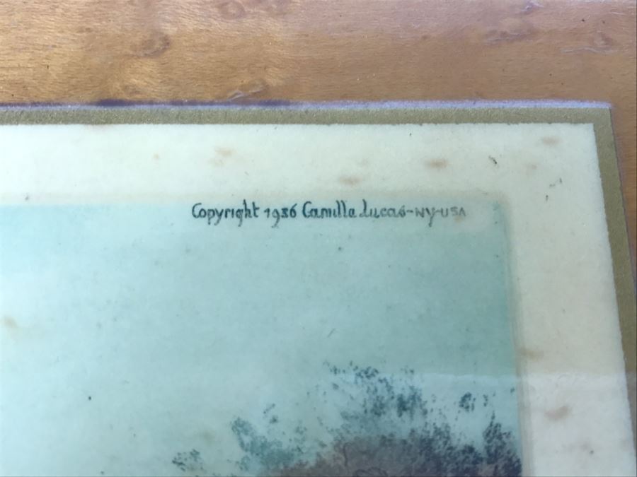 Original 1936 French Farmhouse Etching By Andre Raffray Laminated On Board [Photo 9]