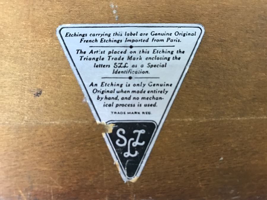 Original 1936 French Farmhouse Etching By Andre Raffray Laminated On Board [Photo 12]