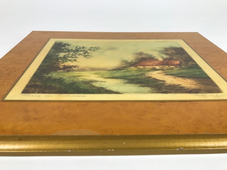 Original 1936 French Farmhouse Etching By Andre Raffray Laminated On Board [Photo 10]