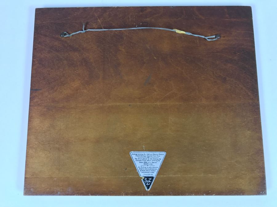 Original 1936 French Farmhouse Etching By Andre Raffray Laminated On Board [Photo 11]