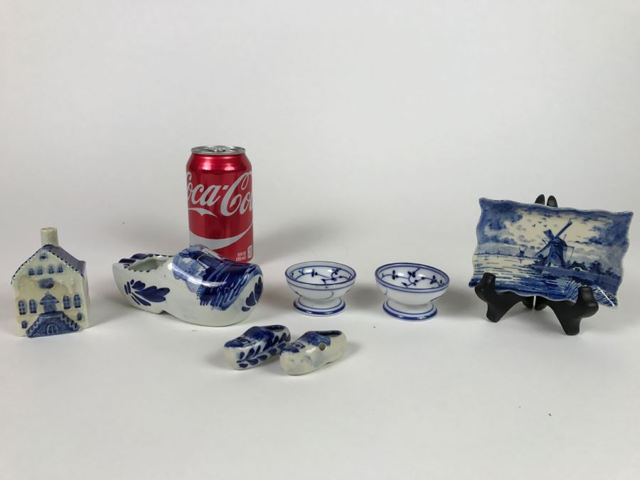 Various Blue & White Items Including Delft Blauw Holland [Photo 1]