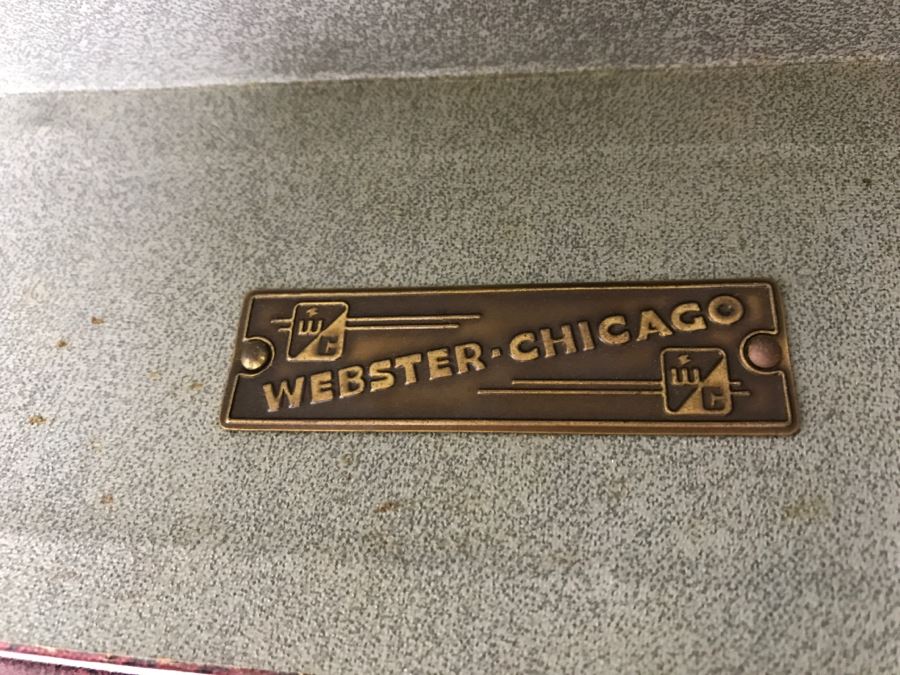 WORKING Vintage Webster Chicago Portable Tube Record Player Model 100-621 [Photo 7]