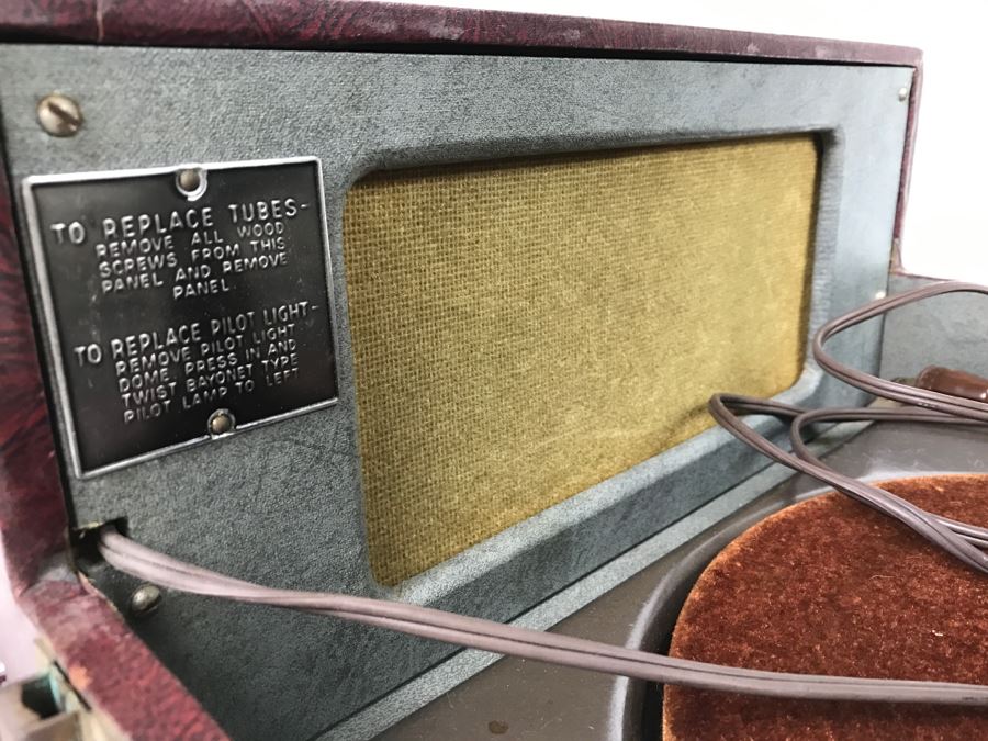 WORKING Vintage Webster Chicago Portable Tube Record Player Model 100-621 [Photo 9]