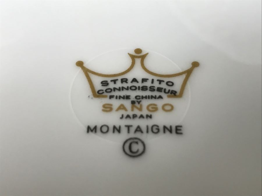 Large Set Of Fine China By SANGO Japan Strafito Connoisseur Montaigne [Photo 2]