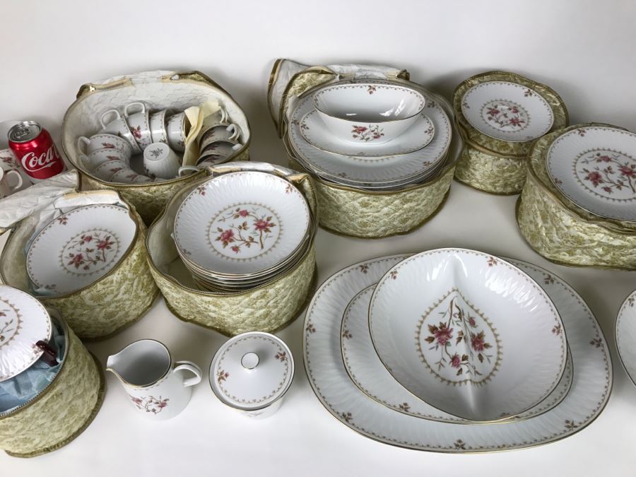 Large Set Of Fine China By SANGO Japan Strafito Connoisseur Montaigne