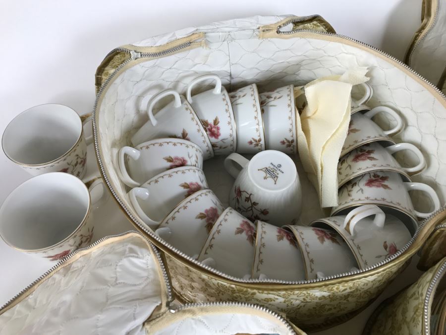 Large Set Of Fine China By SANGO Japan Strafito Connoisseur Montaigne [Photo 3]