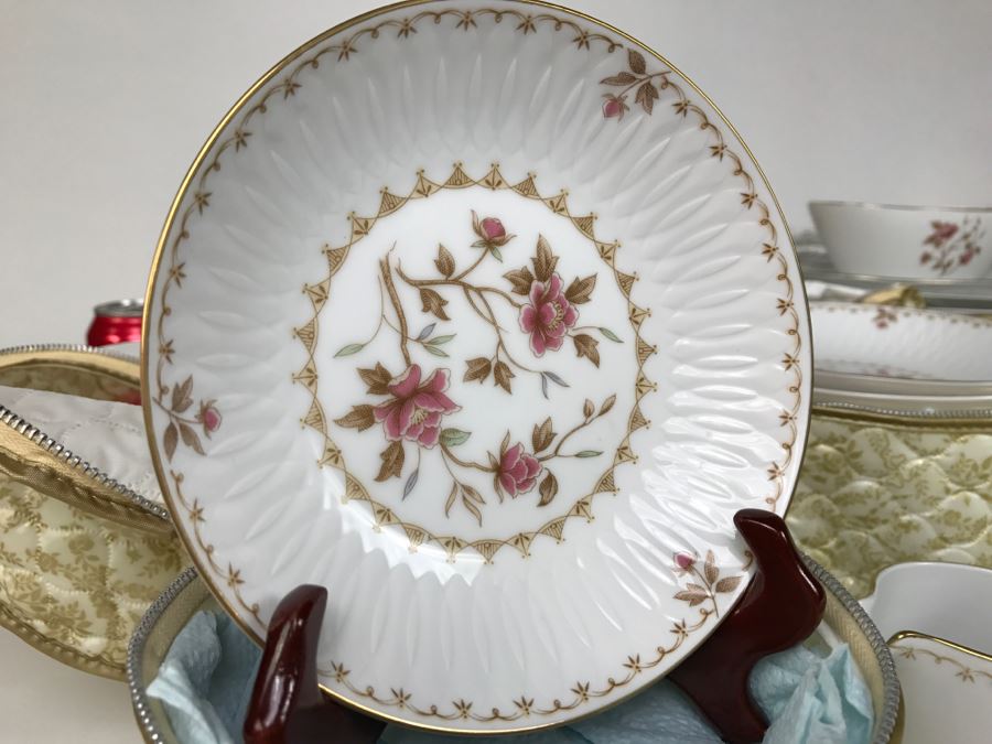 Large Set Of Fine China By SANGO Japan Strafito Connoisseur Montaigne