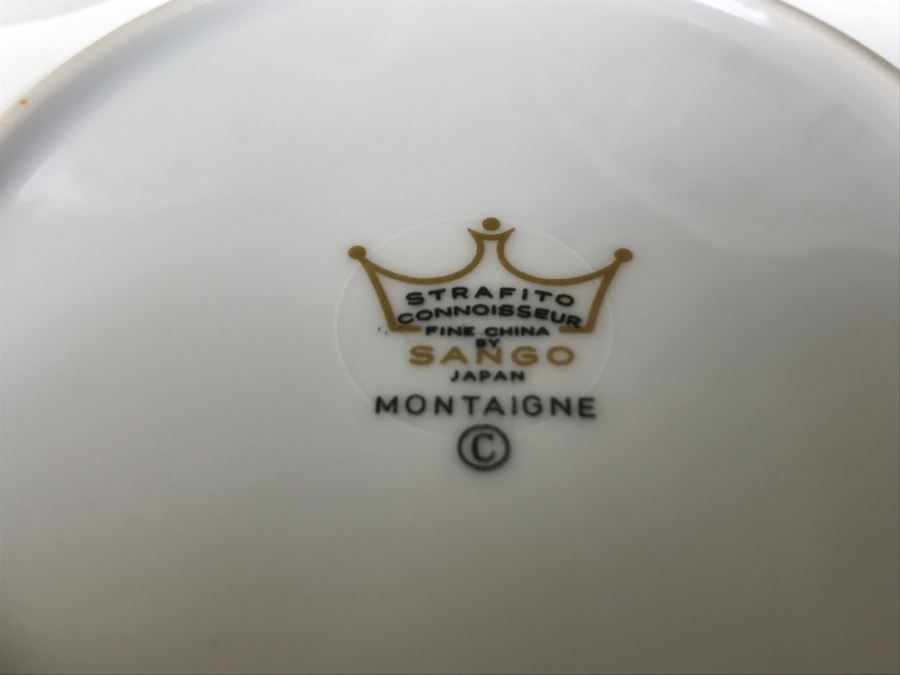 Large Set Of Fine China By SANGO Japan Strafito Connoisseur Montaigne [Photo 13]