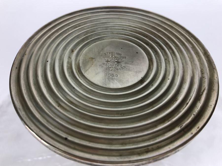 Frank M Whiting Sterling and Etched Glass Cake Stand [Photo 8]