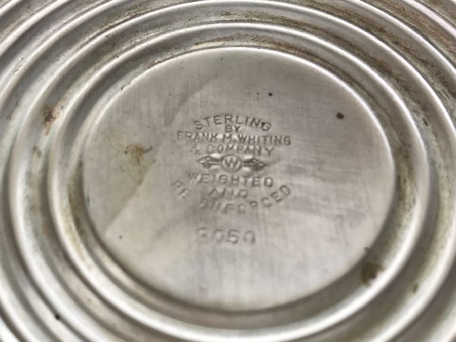 Frank M Whiting Sterling and Etched Glass Cake Stand [Photo 3]