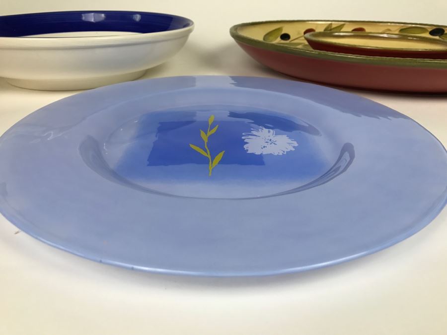 Large Blue Dibbern Plate Germany And Various Serving Bowls [Photo 4]