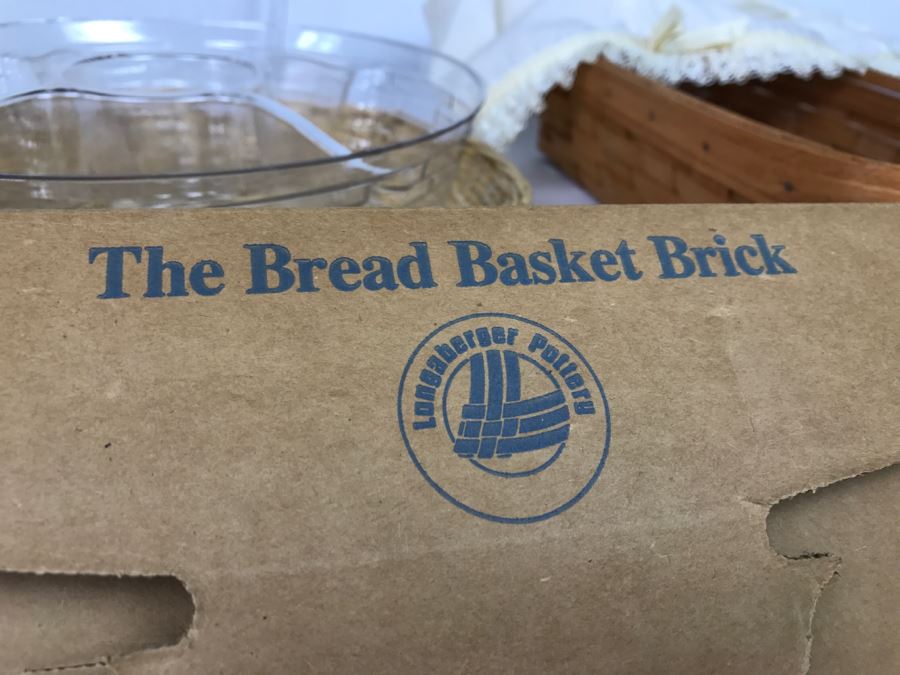 Longaberger Baskets Plus Bread Basket Brick For Keeping Bread Warm