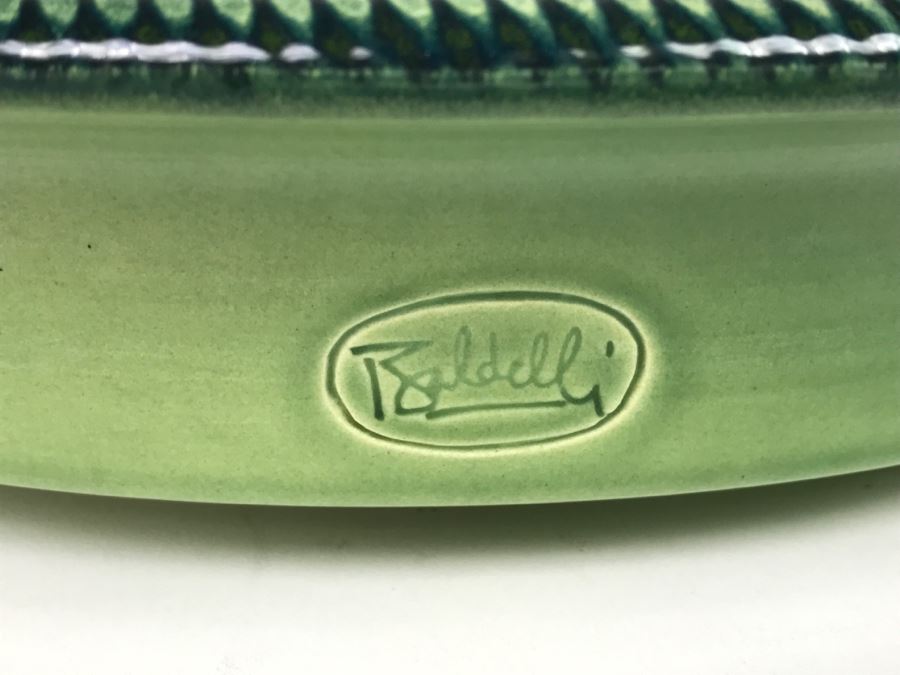 Large Green Baldelli Italy Plate [Photo 4]