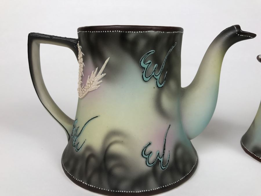 Vintage Hand Painted Nippon Tea Set Moriage Dragonware [Photo 7]