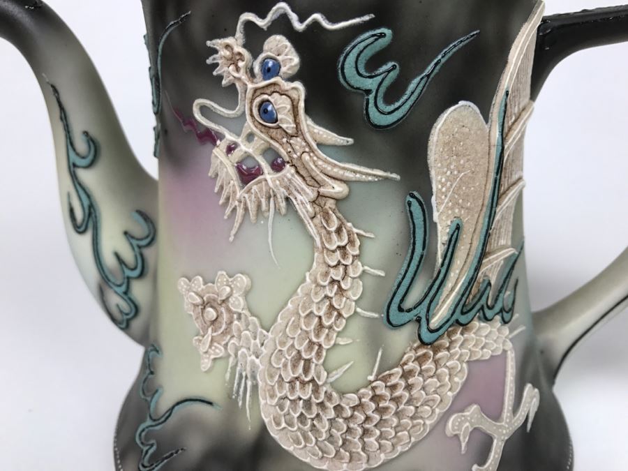 Vintage Hand Painted Nippon Tea Set Moriage Dragonware [Photo 3]