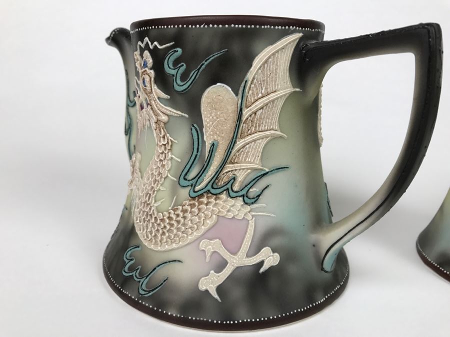 Vintage Hand Painted Nippon Tea Set Moriage Dragonware [Photo 4]