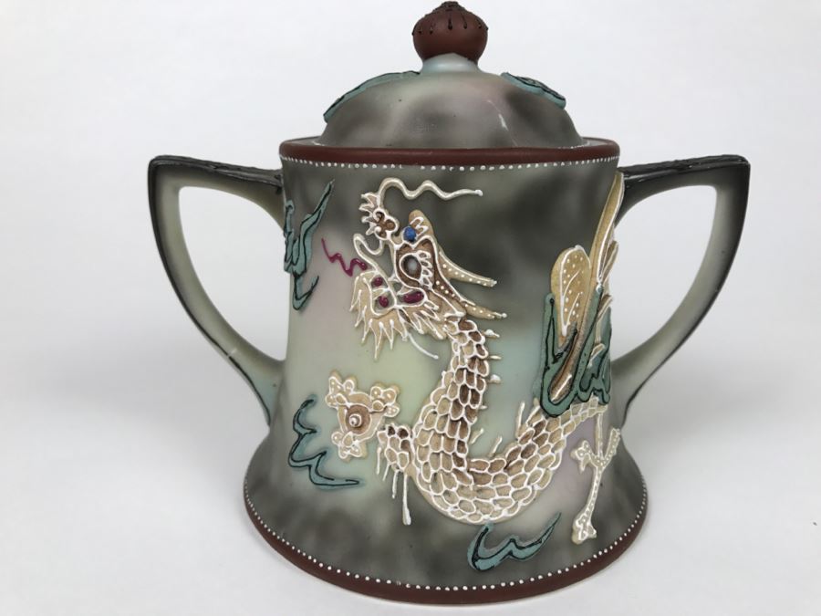 Vintage Hand Painted Nippon Tea Set Moriage Dragonware [Photo 12]