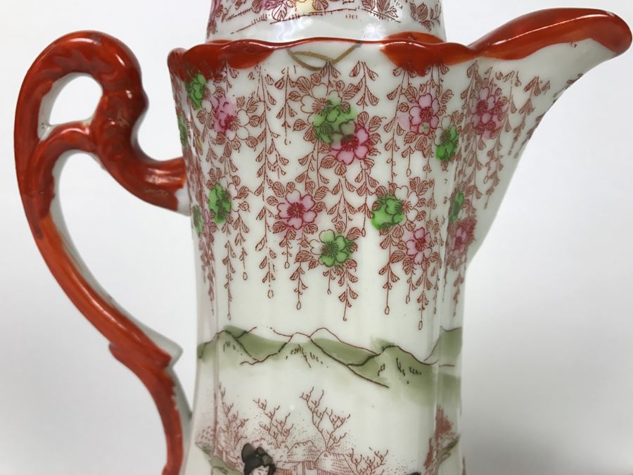 Vintage Japanese Chocolate Pot With Cup And Saucer [Photo 4]