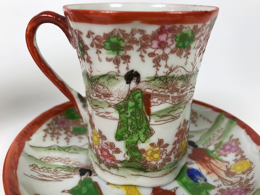 Vintage Japanese Chocolate Pot With Cup And Saucer [Photo 6]