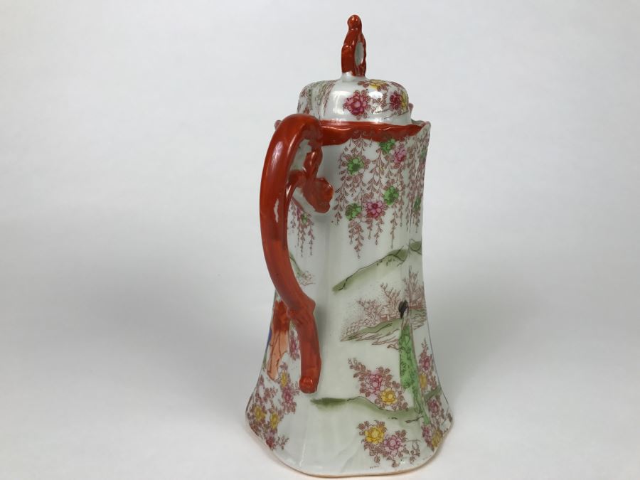 Vintage Japanese Chocolate Pot With Cup And Saucer [Photo 15]