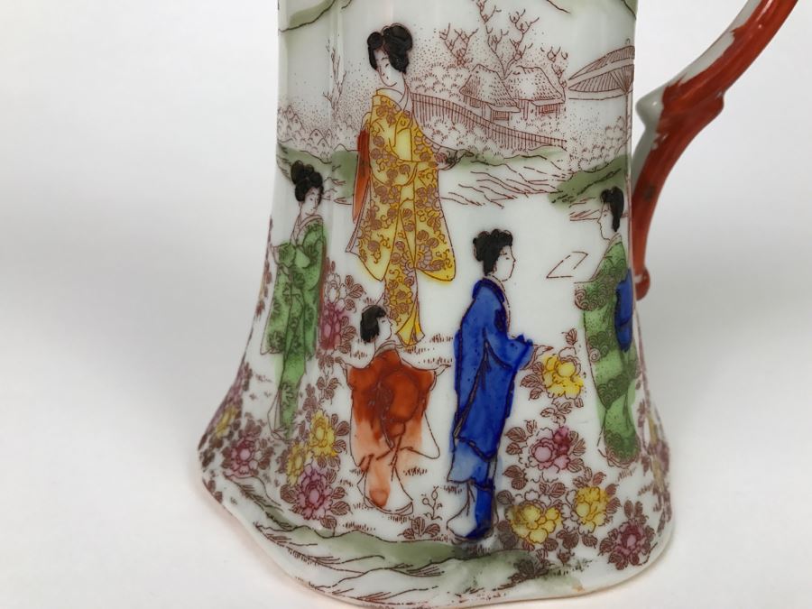 Vintage Japanese Chocolate Pot With Cup And Saucer [Photo 17]