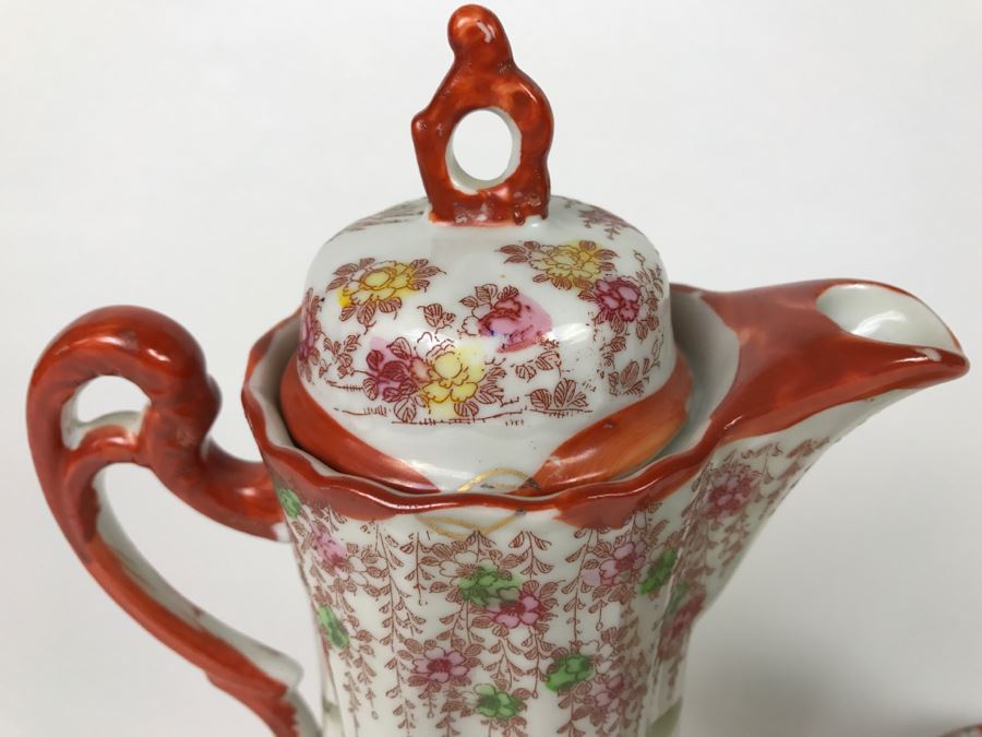 Vintage Japanese Chocolate Pot With Cup And Saucer [Photo 3]