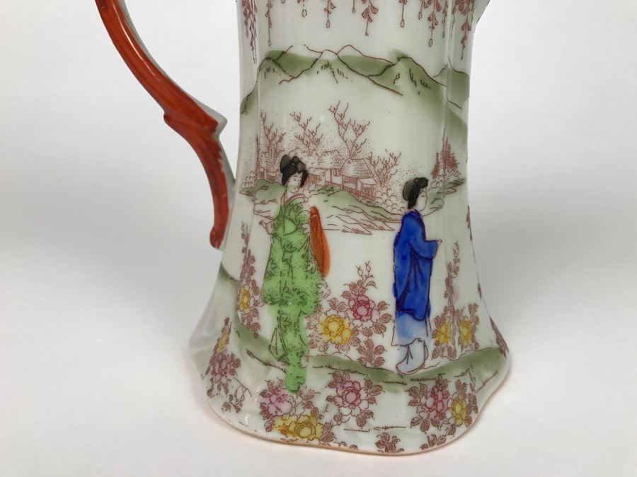 Vintage Japanese Chocolate Pot With Cup And Saucer [Photo 14]