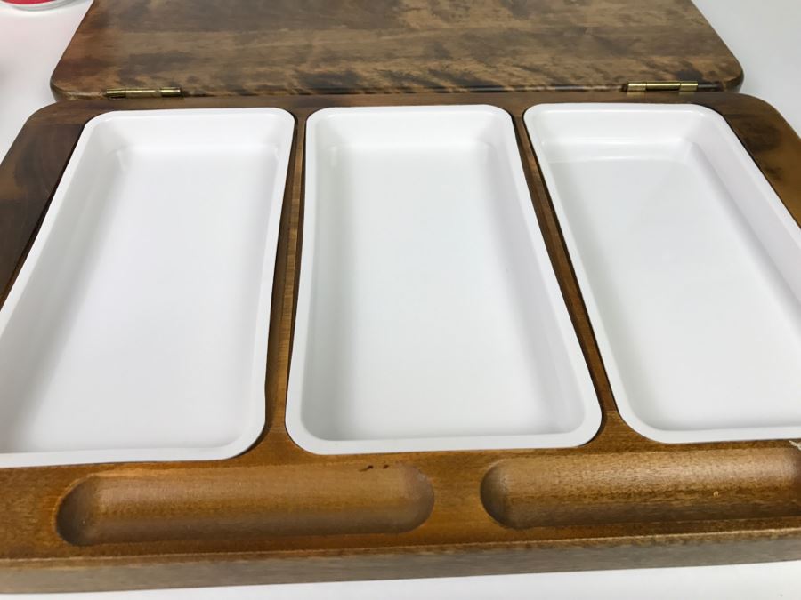 Vintage Gail Craft Japan Woodenware And Retro Japanese Serving Tray [Photo 4]