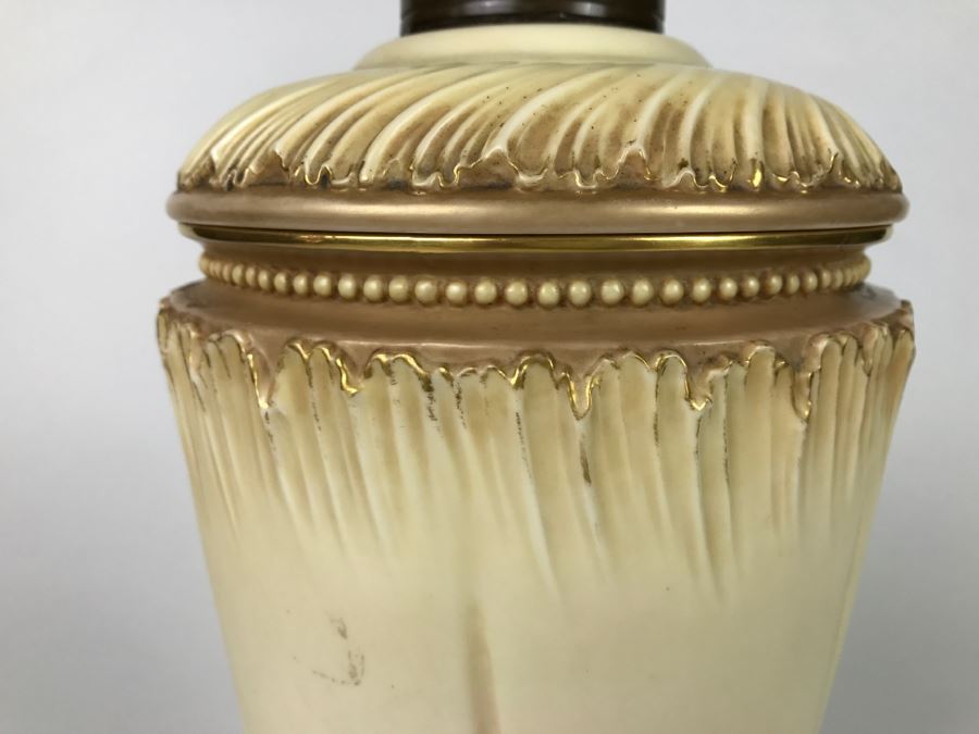 Vintage Royal Worcester Porcelain Vase Converted To Lamp (Not Working) [Photo 3]