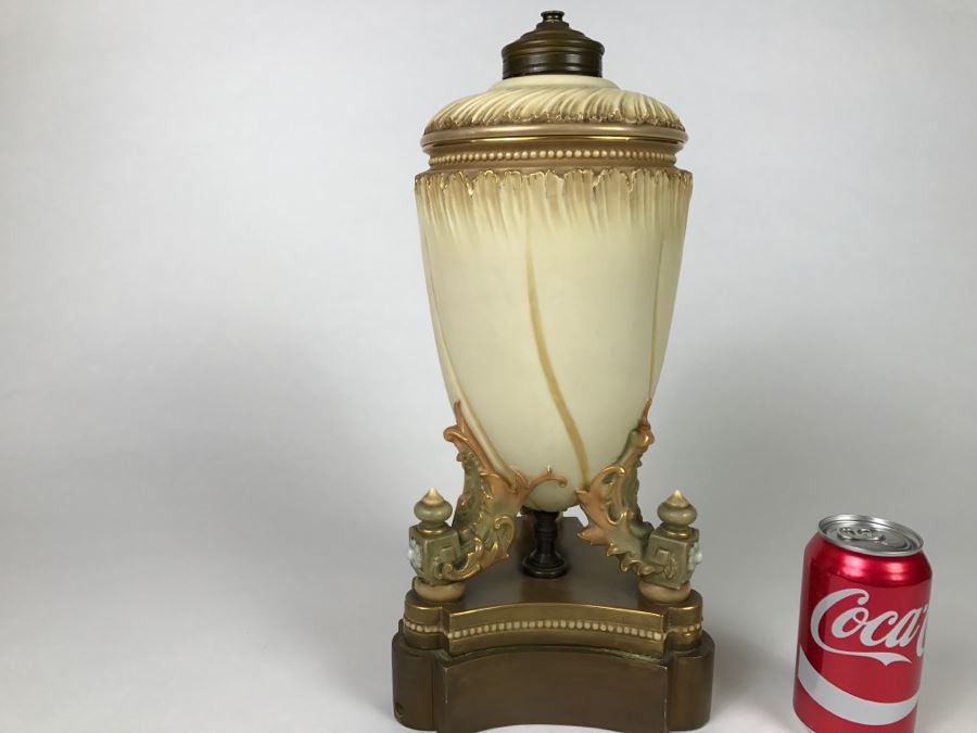 Vintage Royal Worcester Porcelain Vase Converted To Lamp (Not Working) [Photo 11]