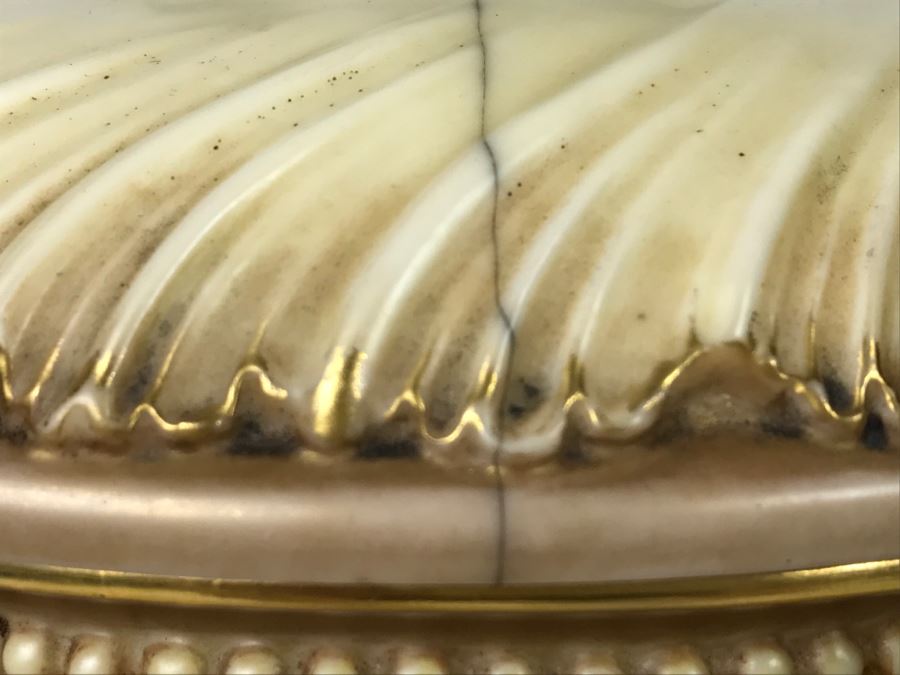 Vintage Royal Worcester Porcelain Vase Converted To Lamp (Not Working) [Photo 14]