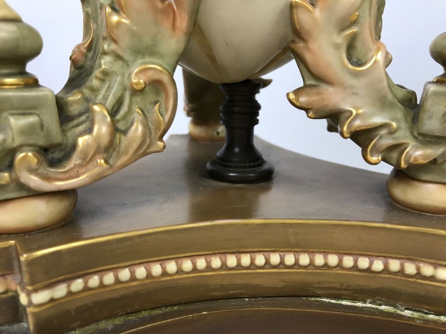 Vintage Royal Worcester Porcelain Vase Converted To Lamp (Not Working) [Photo 17]