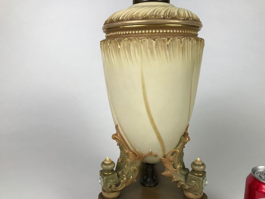 Vintage Royal Worcester Porcelain Vase Converted To Lamp (Not Working) [Photo 12]