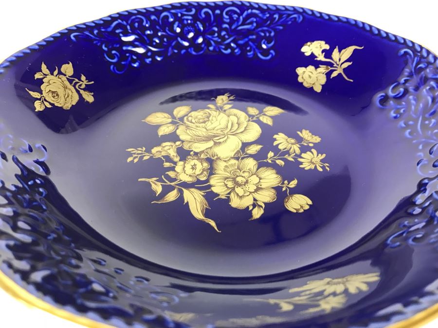 Bareuther Waldsassen German Footed Bowl, Royal Copenhagen Oval Bowl And Sevilla Fluted Hand Painted Plate [Photo 6]