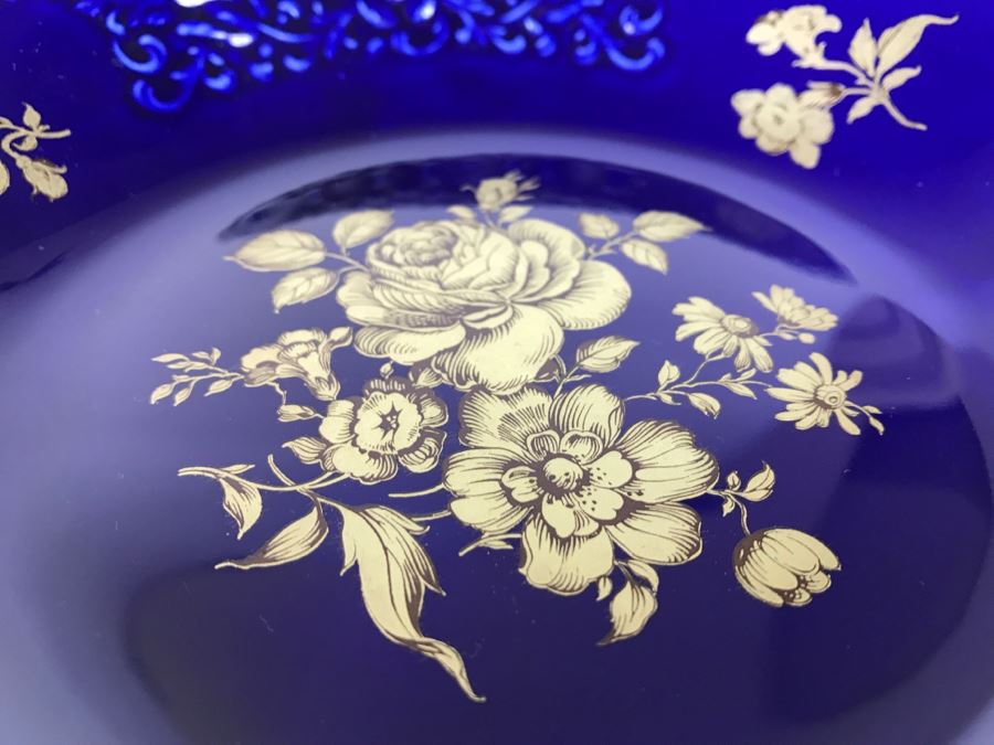 Bareuther Waldsassen German Footed Bowl, Royal Copenhagen Oval Bowl And Sevilla Fluted Hand Painted Plate [Photo 7]