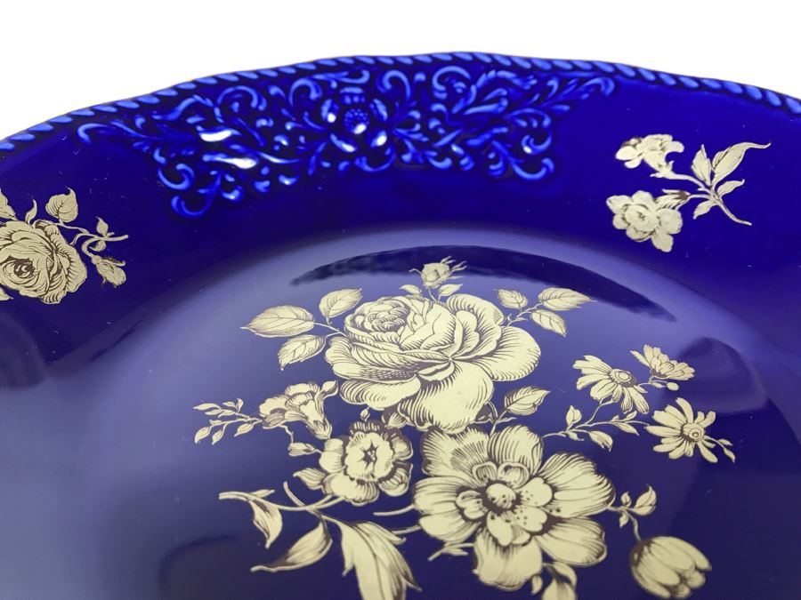 Bareuther Waldsassen German Footed Bowl, Royal Copenhagen Oval Bowl And Sevilla Fluted Hand Painted Plate [Photo 8]