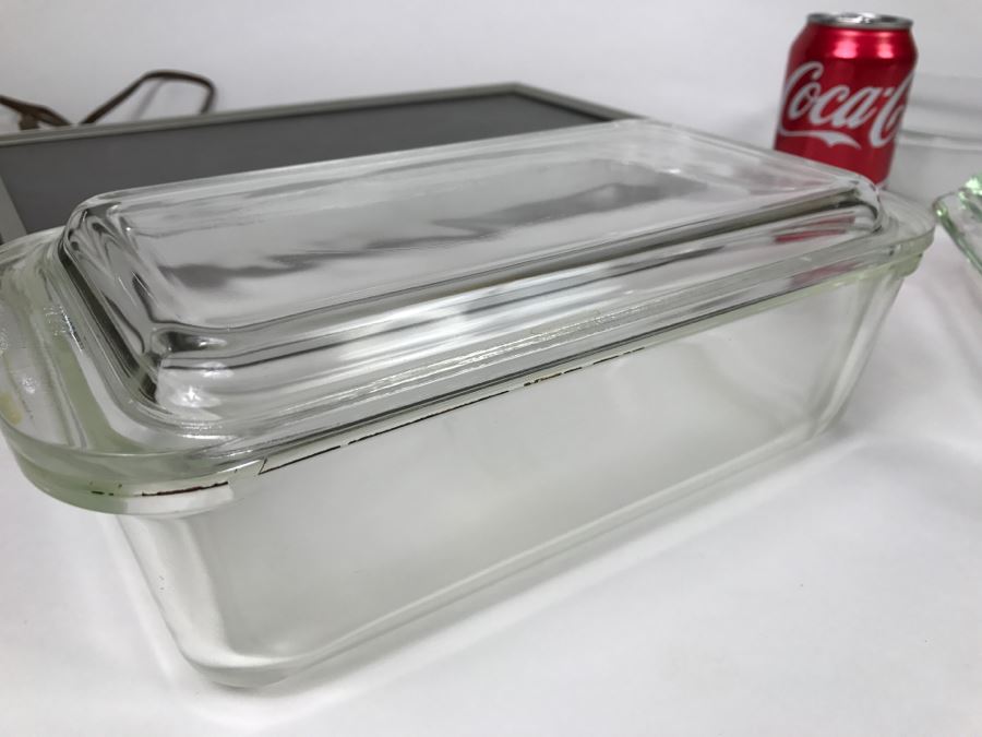 Pyrex Glass Baking Dishes And Heating Plate