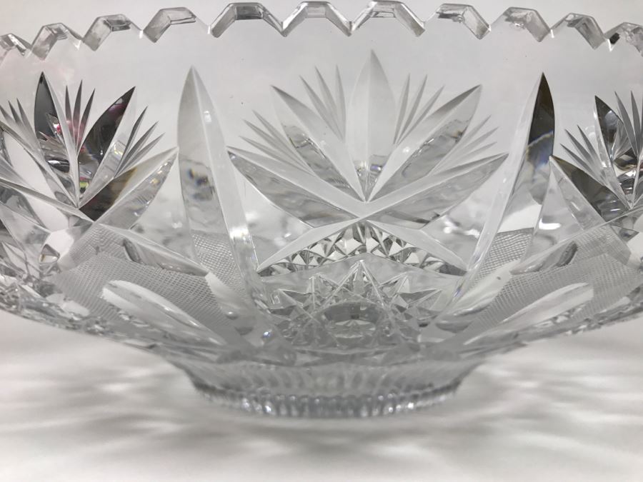 Large Czech Cut Crystal Bowl [Photo 10]