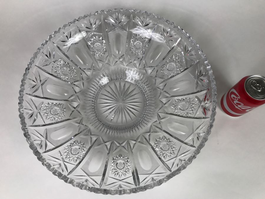 Large Czech Cut Crystal Bowl [Photo 2]
