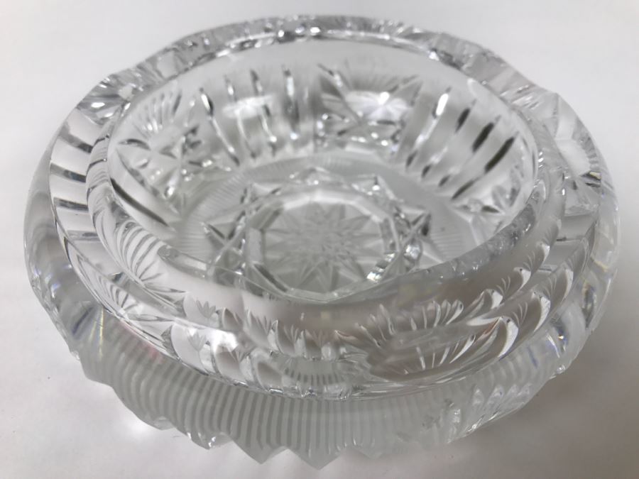 Vintage Cut Glass Ashtray